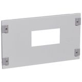 Metal faceplate XL³ 400 - for 1 DPX-IS 630 - vertical position