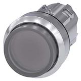 Illuminated pushbutton, 22 mm, round, metal, shiny, clear, pushbutton,  3SU1051-0BB70-0AA0-Z X90