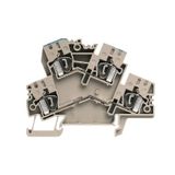 Multi-tier modular terminal, Tension-clamp connection, 4 mm², 800 V, 3