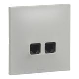 Dual RJ45 Category 6 UTP Urbano Socket in Grey Finish