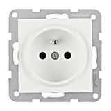 Pin socket outlet, screw clamps, white