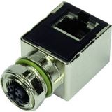 Adapter M12 RJ45 Cat 6a angled