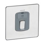 Synergy Sleek 13A Double Pole Switched Fused Connection Unit with LED Power Indicator Brushed Stainless Steel