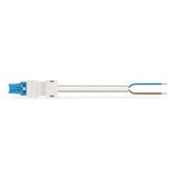 pre-assembled connecting cable Eca Socket/open-ended blue