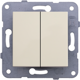 Karre Plus-Arkedia Beige (Quick Connection) Two Gang Switch