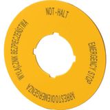 M22-XBK15 Eaton Moeller® series M22 Accessory Emergency-Stop label
