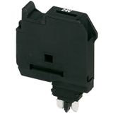 FUSE CARRIER FOR 5X20 MM FUSE, 6,2MM WIDTH, BLACK