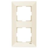 Meridian Accessory Beige Two Gang Frame