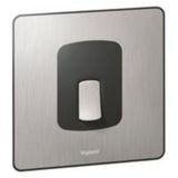 Sinergy Sleek Double Pole switch -20A - Brushed Stainless Steel