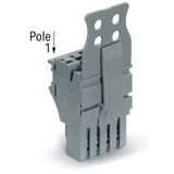 1-conductor female connector Push-in CAGE CLAMP® 4 mm² gray