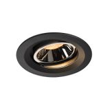 NUMINOS® MOVE DL M, Indoor LED recessed ceiling light black/chrome 2700K 20° rotating and pivoting