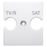 UNIVERSAL SUPPORT - COMBINED SOCKET OUTLET TV/R-SAT - GLOSSY WHITE - CHORUSMART