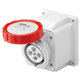 10° ANGLED SURFACE-MOUNTING SOCKET-OUTLET - IP67 - 3P+E 16A 380-415V 50/60HZ - RED - 6H - SCREW WIRING