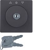 Centre plate lock key switch blinds imprint Berker Q.1/Q.3 anthracite 
