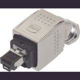 Han PP RJ45 PN metal plug set 45° bottom