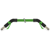 RJ45 45° down/RJ45 45° down PUR 1x4xAWG22 shielded gn+dragch 1.2m