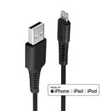 0.5m USB Type A to Lightning Cable, Black USB Type A Male to Lightning Male