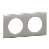 Céliane plate - Pearl gray lacquered - 2 positions