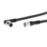 Cable with connectors on both cable ends, M8 straight socket (female),