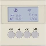 KNX radio timer quicklink, display, S.1, white glossy