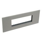 British standard plate Arteor square version 6 modules - magnesium