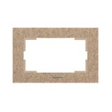 Karre Plus Accessory Corian - Sandstone Two Gang Flush Mounted Frame