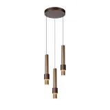 Lucide MARGARY - Pendant light - Ø 28 cm - LED Dim. - 3x4W 2700K - Coffee