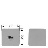 Adhesive labeling plate on enclosure, Label size 22 x 22 3SB1901-3EK