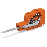 Testing plug module with contact stud orange