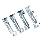Set of 4 step slides made of treated steel, D300mm
