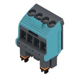 PCB plug-in connector (wire connection), Blue release lever, 5.00 mm, 