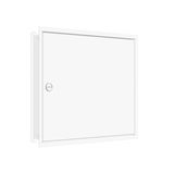 Flush-mounted frame flat + door 3-12, 3-part system, 100mm