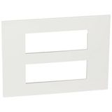 Plate Arteor - French/German std - square - 2 x 6 modules - white