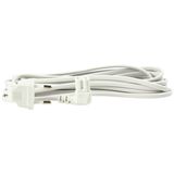 EURO-powercord 5,0m, white5,0m H03VVH2-F 2x0,75, white1st side: angled Euro plug 230V~/2,5A2nd side: angled C7 socket (DIN60320)In polybag with labelIP20