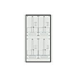 Meter box insert 2-rows, 4 meter boards / 18 Modul heights