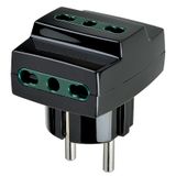 S31 multi-adaptor +3P17/11 outlet black