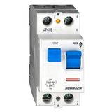 Residual current circuit breaker 63A,2-p, 100mA,type AC, 6kA