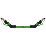 RJ45 male 45° up/RJ45 male 45° up PUR 1x4xAWG22 shielded gn+dragch 5m