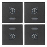 Four half-buttons 1M I/O symbols grey