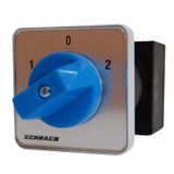 Changeover switch w. 0 Pos.,3P, 20A, central mounting 22,5mm