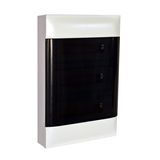 LEGRAND 3X12M SURFACE CABINET SMOKED DOOR EARTH AND NEUTRAL TERMINAL BLOCK