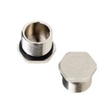 Ex sealing plugs (metal), M 63, 19 mm, Brass, nickel-plated