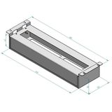 19" DIN-rail panel with back-cover, 3U, RAL7035