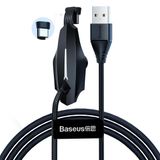 Cable USB2.0 A plug - USB C plug 1.2m with suction cup black BASEUS
