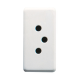 SWISS SOCKET-OUTLET 250V ac - 2P+E 10A - TYPE 12 - 1 MODULE - SYSTEM WHITE