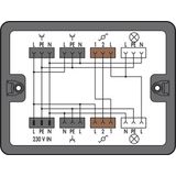 Distribution box Two-way circuit 1 input black