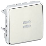 Switch Plexo IP 55 - illuminated 2-way - 10 AX - 250 V~  - modular - white