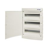 Flush-mounting Distribution Board 3-row, 54MW, white door