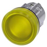 Indicator light, 22 mm, round, metal, shiny, yellow, lens, smooth, with laser  3SU1051-6AA30-0AA0-Z Y10