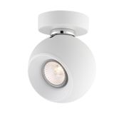 Matt White Aluminium  LED GU10 1x10 Watt 230 Volt   IP20 Bulb Excluded  D: 12 H: 15 cm Rotating